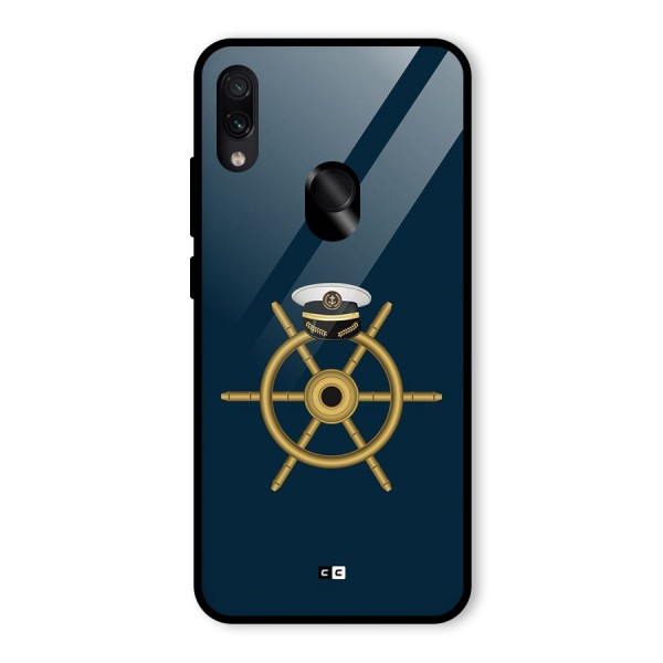 Ship Wheel And Cap Glass Back Case for Redmi Note 7