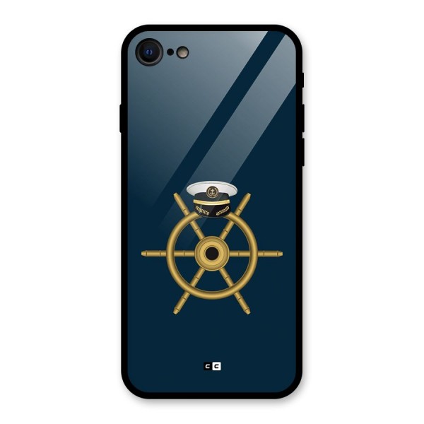 Ship Wheel And Cap Glass Back Case for iPhone 7