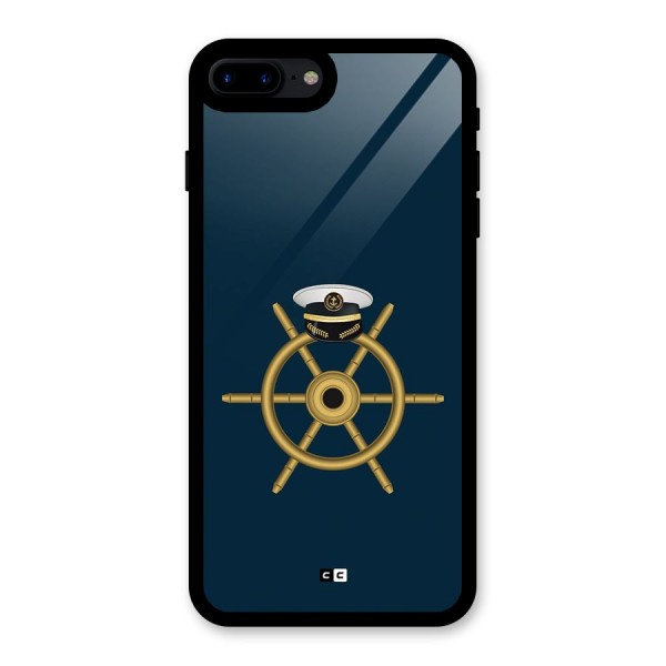 Ship Wheel And Cap Glass Back Case for iPhone 7 Plus