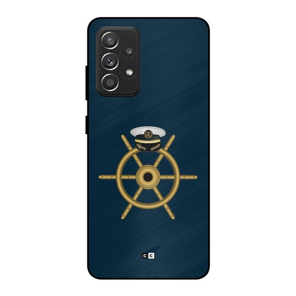 Ship Wheel And Cap Metal Back Case for Galaxy A52