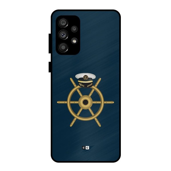 Ship Wheel And Cap Metal Back Case for Galaxy A73 5G