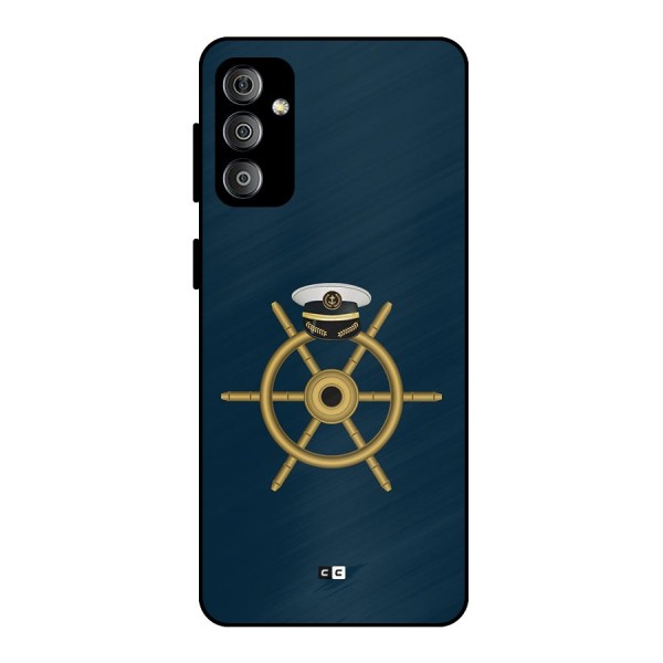 Ship Wheel And Cap Metal Back Case for Galaxy F23