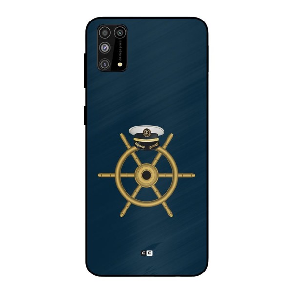 Ship Wheel And Cap Metal Back Case for Galaxy M31