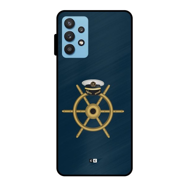 Ship Wheel And Cap Metal Back Case for Galaxy M32 5G
