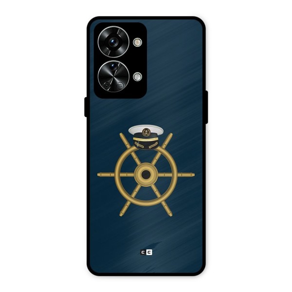 Ship Wheel And Cap Metal Back Case for OnePlus Nord 2T