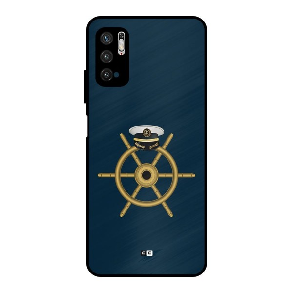Ship Wheel And Cap Metal Back Case for Poco M3 Pro 5G