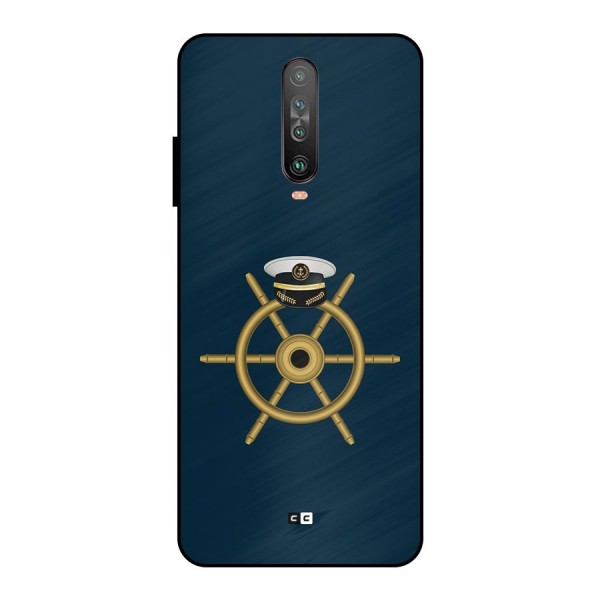 Ship Wheel And Cap Metal Back Case for Poco X2
