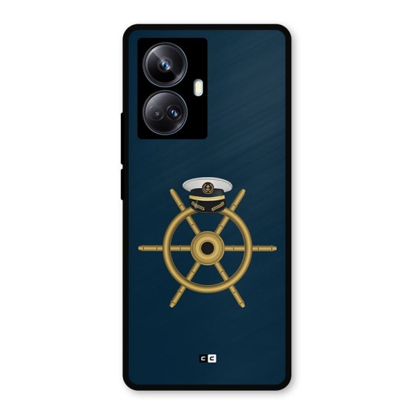 Ship Wheel And Cap Metal Back Case for Realme 10 Pro Plus