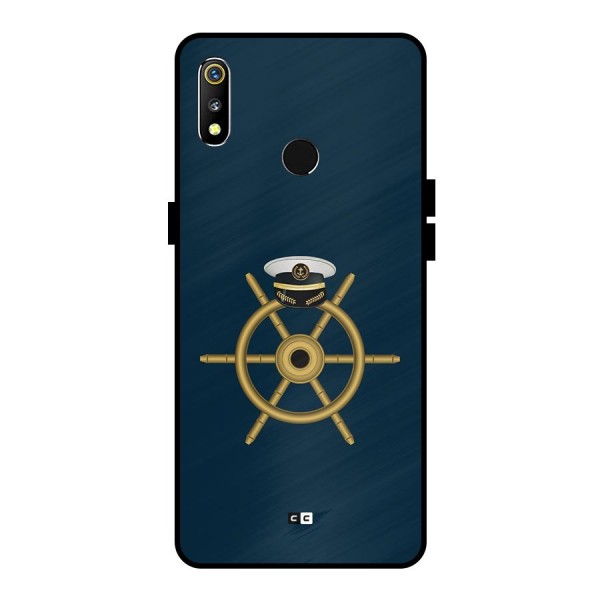 Ship Wheel And Cap Metal Back Case for Realme 3i