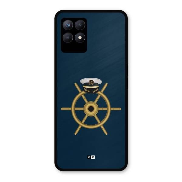 Ship Wheel And Cap Metal Back Case for Realme 8i