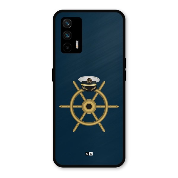 Ship Wheel And Cap Metal Back Case for Realme X7 Max