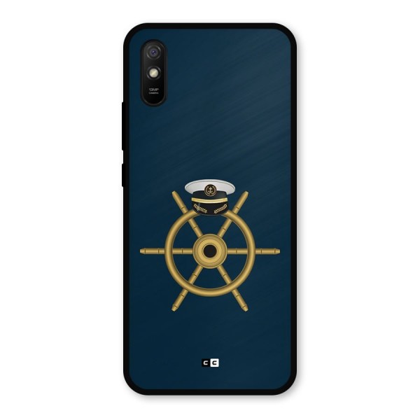 Ship Wheel And Cap Metal Back Case for Redmi 9a