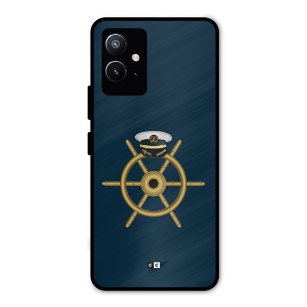Ship Wheel And Cap Metal Back Case for Vivo T1 5G