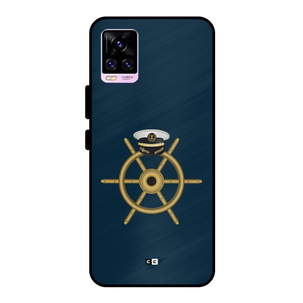 Ship Wheel And Cap Metal Back Case for Vivo V20 Pro