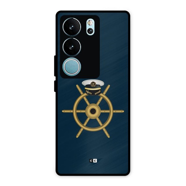 Ship Wheel And Cap Metal Back Case for Vivo V29
