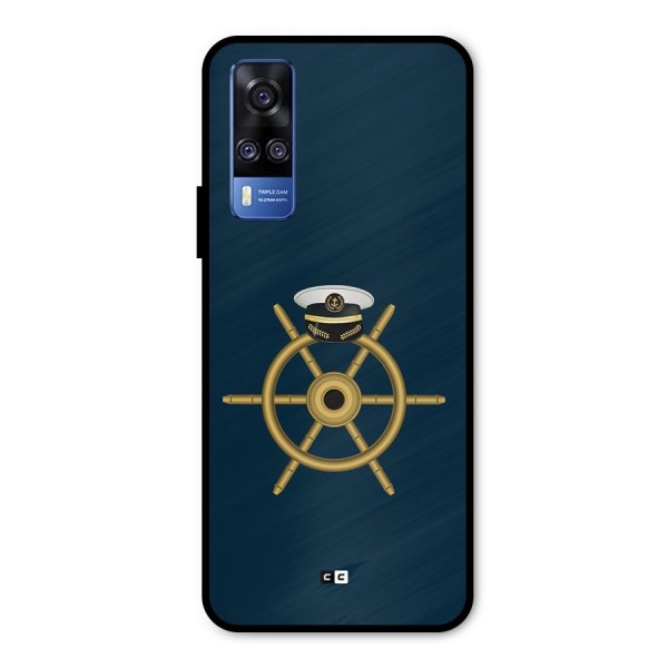 Ship Wheel And Cap Metal Back Case for Vivo Y51A