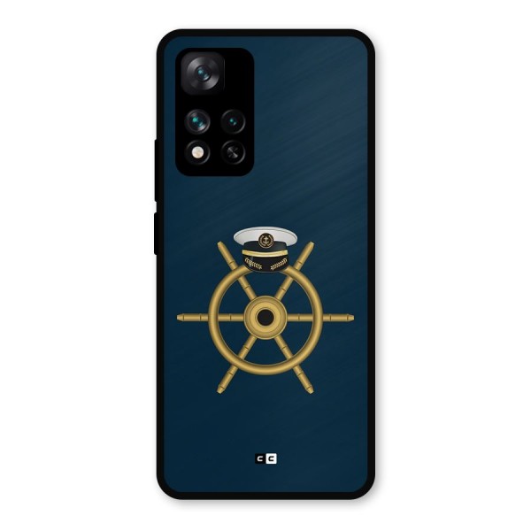 Ship Wheel And Cap Metal Back Case for Xiaomi 11i 5G