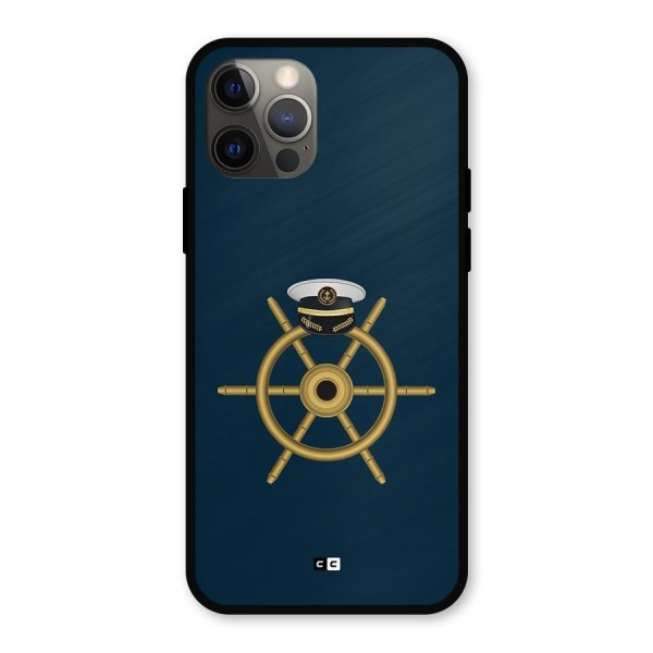 Ship Wheel And Cap Metal Back Case for iPhone 12 Pro