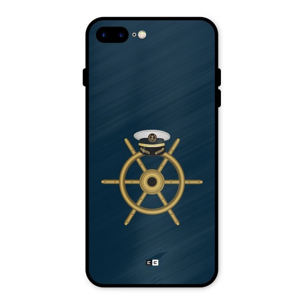 Ship Wheel And Cap Metal Back Case for iPhone 8 Plus