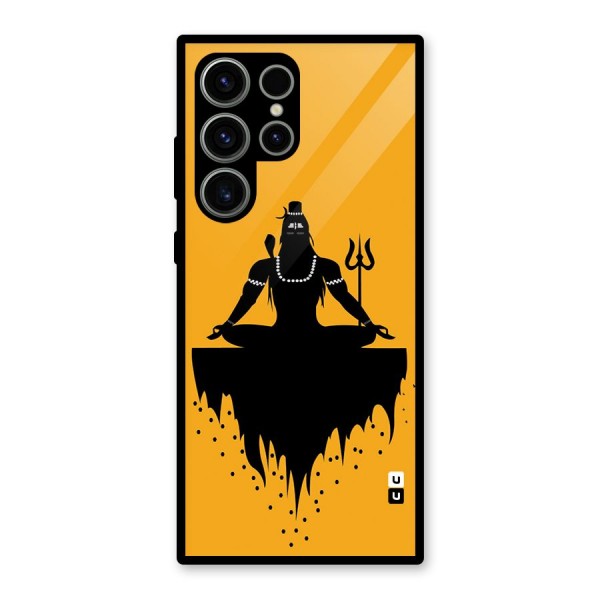 Shiva Meditation Glass Back Case for Galaxy S23 Ultra