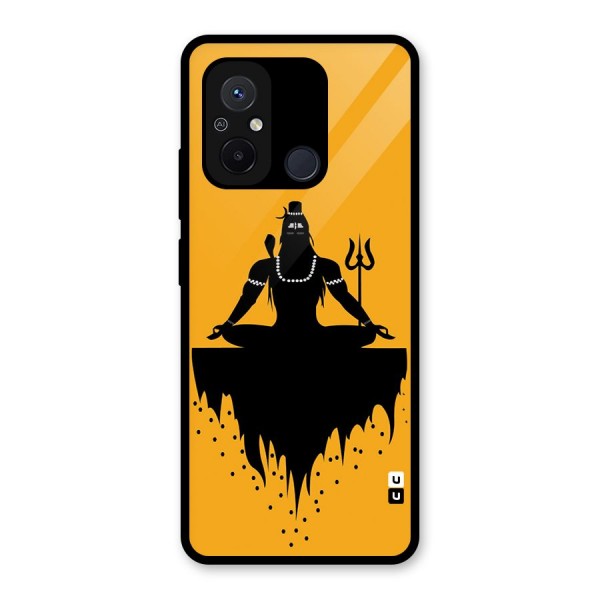 Shiva Meditation Glass Back Case for Redmi 12C