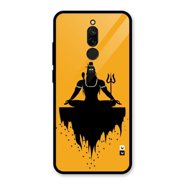 Shiva Meditation Glass Back Case for Redmi 8