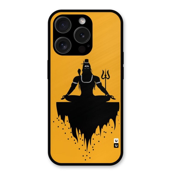 Shiva Meditation Metal Back Case for iPhone 15 Pro