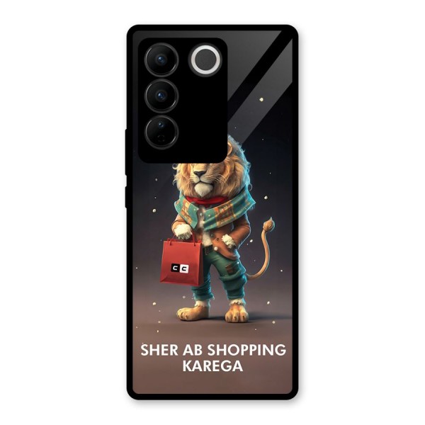 Shopping Sher Glass Back Case for Vivo V27