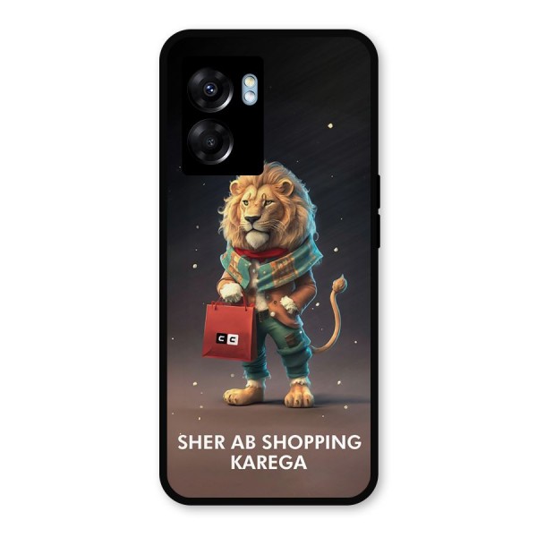 Shopping Sher Metal Back Case for Realme Narzo 50 5G