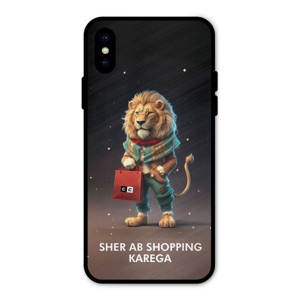 Shopping Sher Metal Back Case for iPhone X