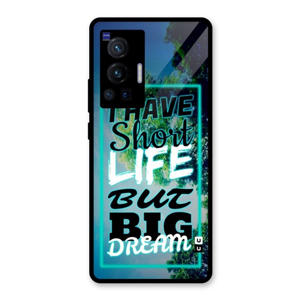 Short Life Big Dream Glass Back Case for Vivo X70 Pro