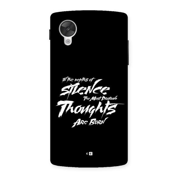 Silent Thoughts Back Case for Google Nexus 5