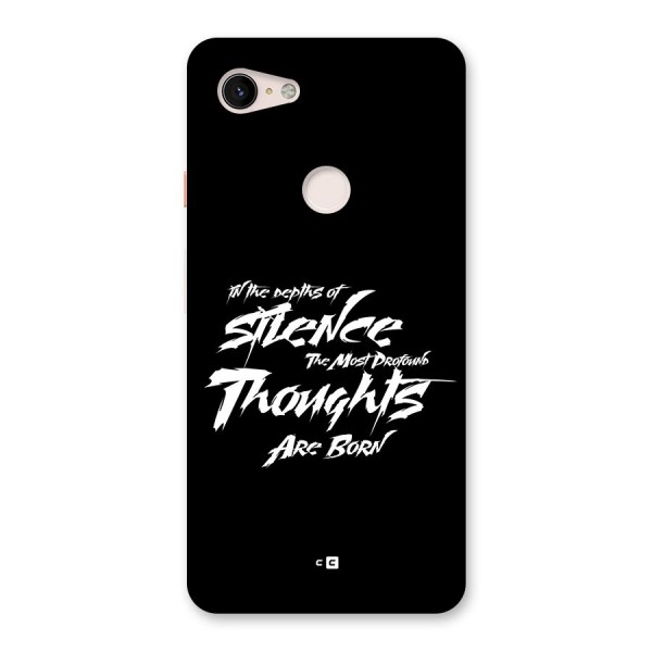 Silent Thoughts Back Case for Google Pixel 3 XL