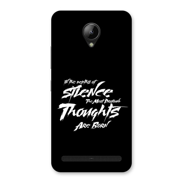 Silent Thoughts Back Case for Lenovo C2