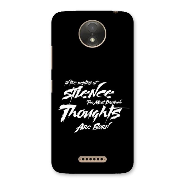 Silent Thoughts Back Case for Moto C Plus