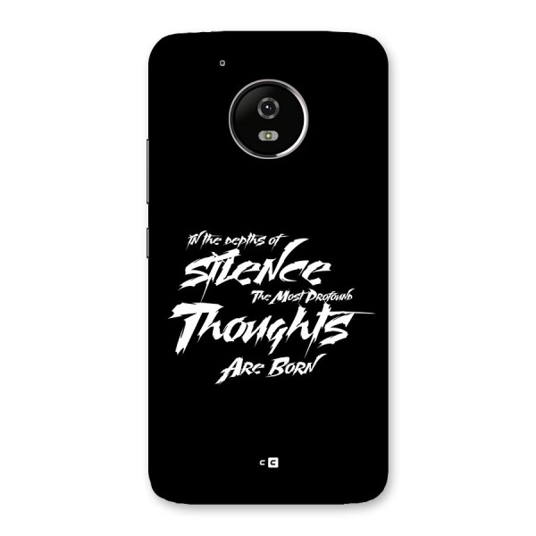 Silent Thoughts Back Case for Moto G5