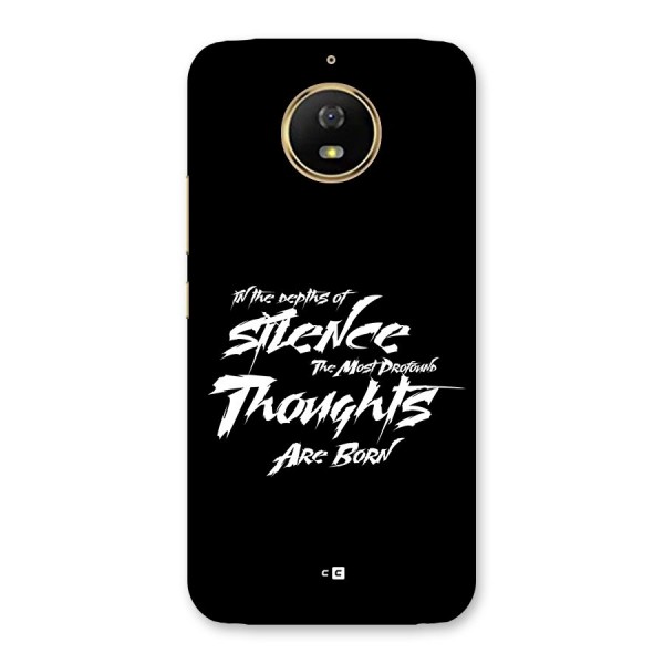 Silent Thoughts Back Case for Moto G5s
