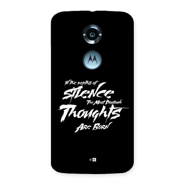 Silent Thoughts Back Case for Moto X2