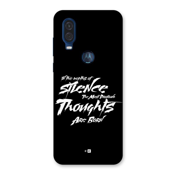 Silent Thoughts Back Case for Motorola One Vision