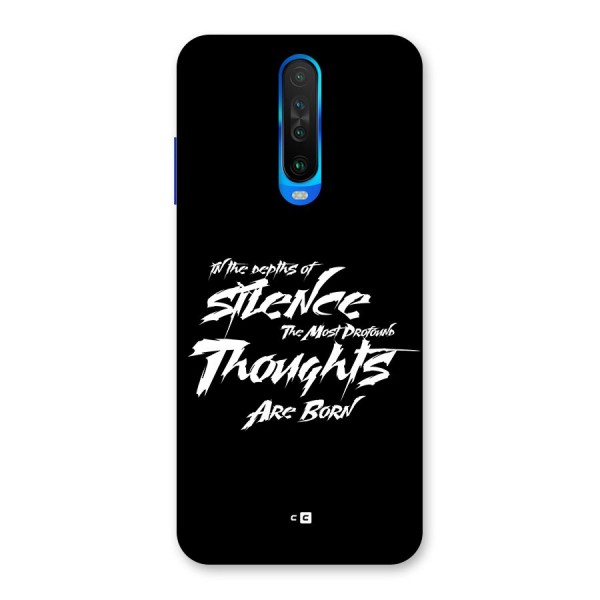 Silent Thoughts Back Case for Poco X2