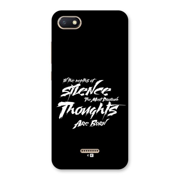 Silent Thoughts Back Case for Redmi 6A