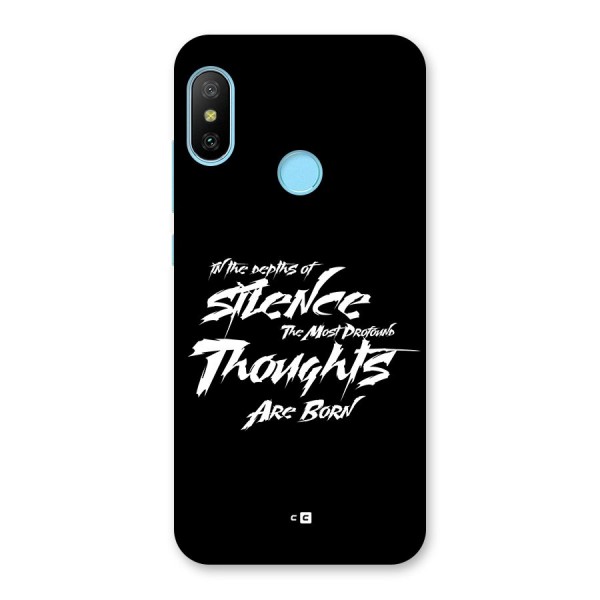 Silent Thoughts Back Case for Redmi 6 Pro