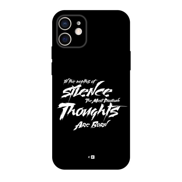 Silent Thoughts Back Case for iPhone 12