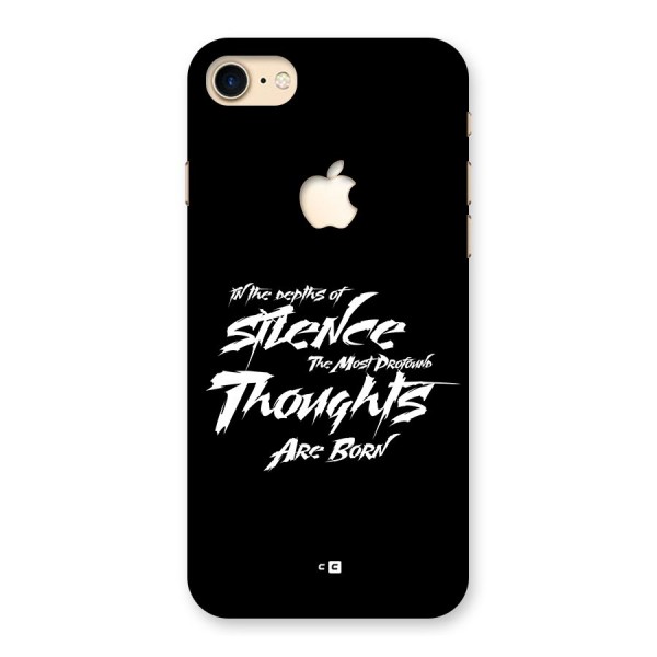 Silent Thoughts Back Case for iPhone 7 Apple Cut