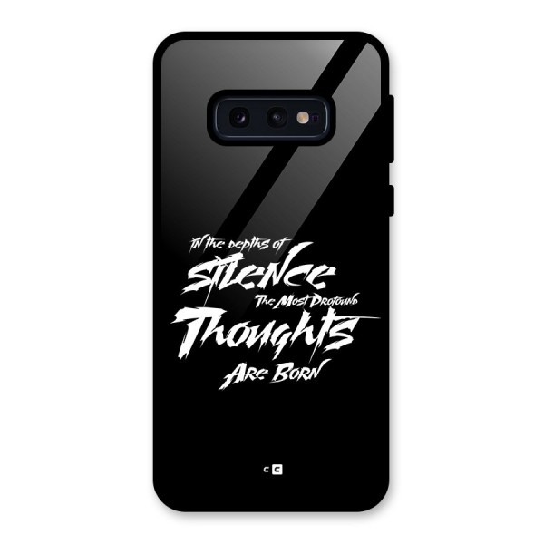 Silent Thoughts Glass Back Case for Galaxy S10e