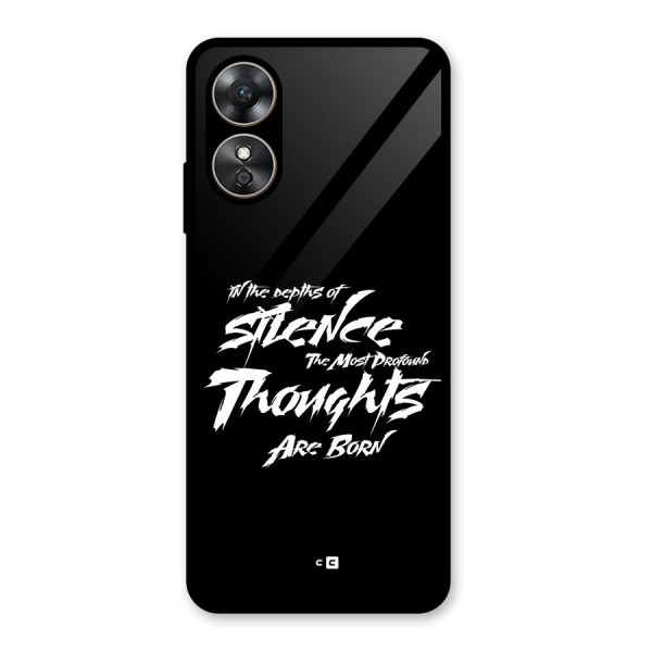 Silent Thoughts Glass Back Case for Oppo A17