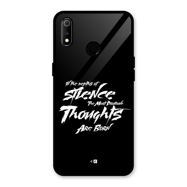 Silent Thoughts Glass Back Case for Realme 3