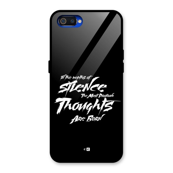 Silent Thoughts Glass Back Case for Realme C2