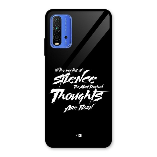 Silent Thoughts Glass Back Case for Redmi 9 Power
