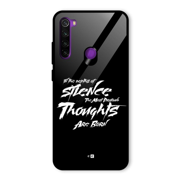 Silent Thoughts Glass Back Case for Redmi Note 8